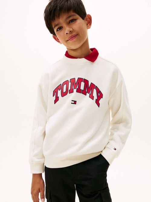 Sudadera-de-cuello-redondo-con-logo-de-niño-Tommy-Hilfiger-KB0KB09899-YA8