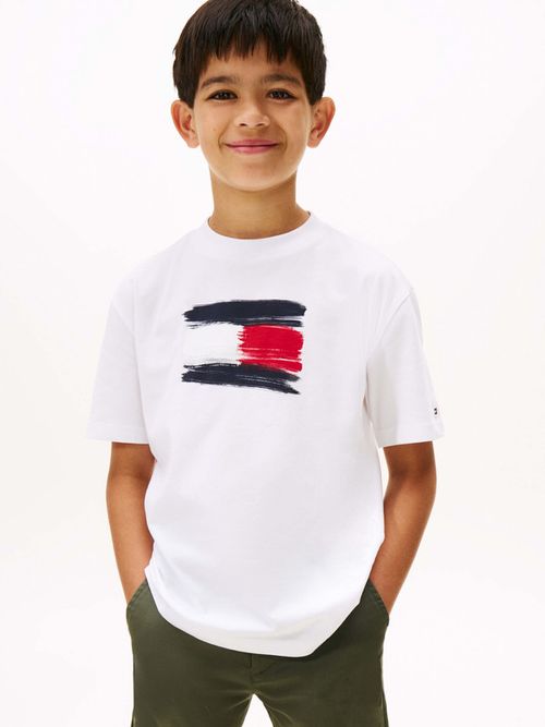 Playera-de-cuello-redondo-con-logo-de-niño-Tommy-Hilfiger-KB0KB10111-YBR