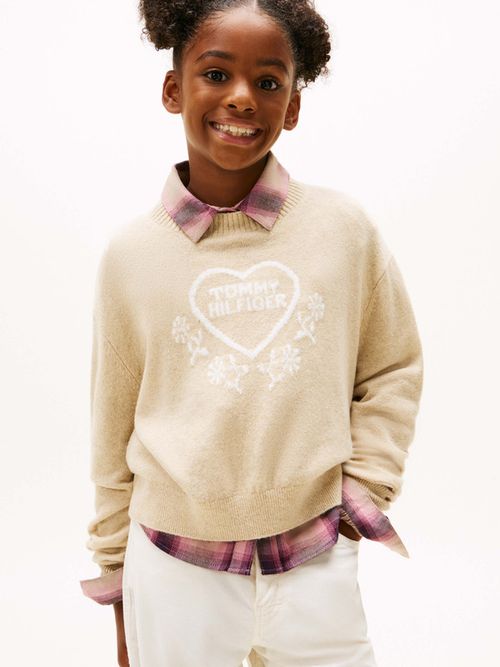 Sueter-amplio-con-logo-en-intarsia-de-niña-Tommy-Hilfiger-KG0KG08836-AFO
