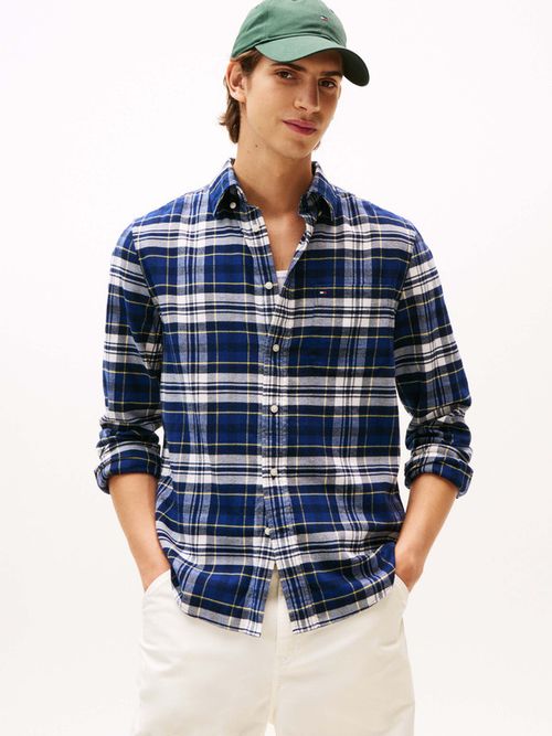 Camisa-de-franela-con-estampado-escoces-de-hombre-Tommy-Hilfiger-MW0MW41345-0MS