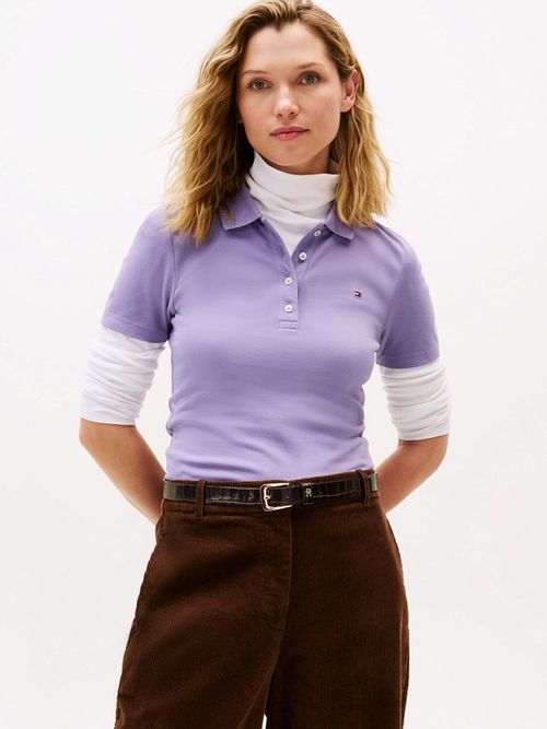 Polo-1985-de-corte-slim-en-pique-de-mujer-Tommy-Hilfiger-WW0WW43225-W0G