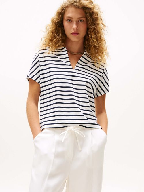 Polo-de-corte-amplio-de-mujer-Tommy-Hilfiger-WW0WW46512-03L