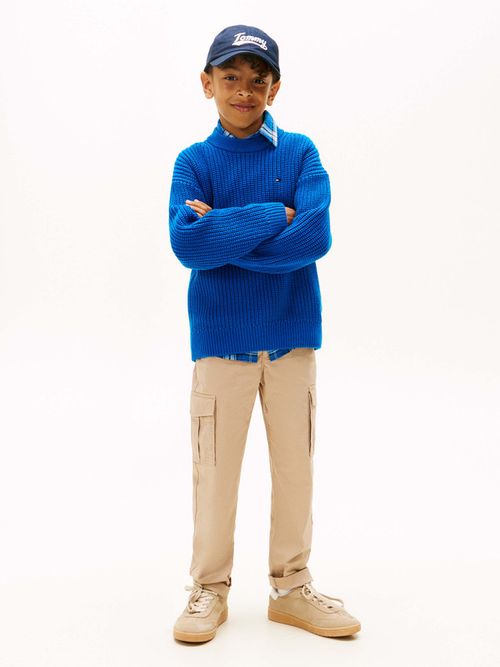 Sueter-de-punto-ingles-con-cuello-redondo-de-niño-Tommy-Hilfiger-KB0KB09908-C3D