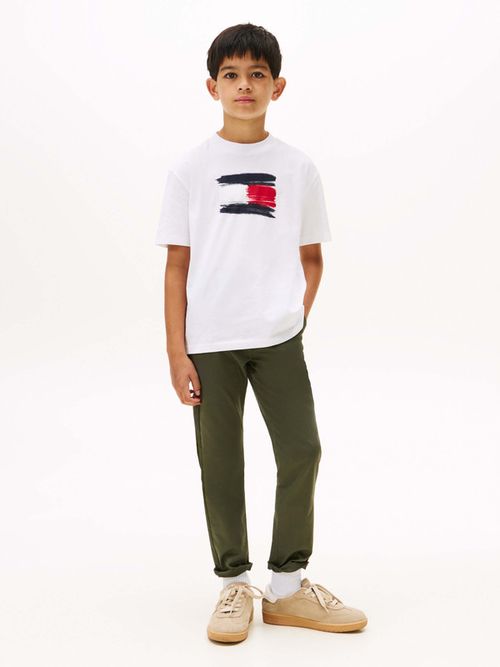 Playera-de-cuello-redondo-con-logo-de-niño-Tommy-Hilfiger-KB0KB10111-YBR