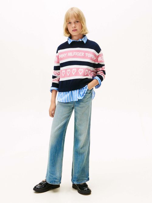 Sueter-amplio-en-intarsia-con-inscripcion-de-niña-Tommy-Hilfiger-KG0KG08837-C1G