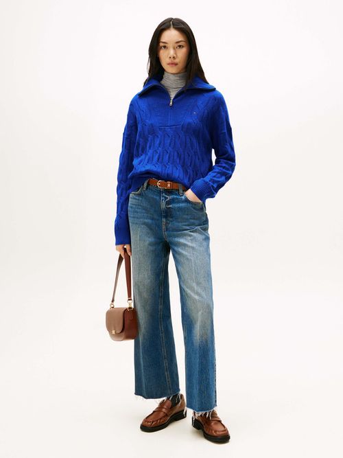 Sueter-de-punto-trenzado-suave-con-media-cremallera-de-mujer-Tommy-Hilfiger-WW0WW46425-C65