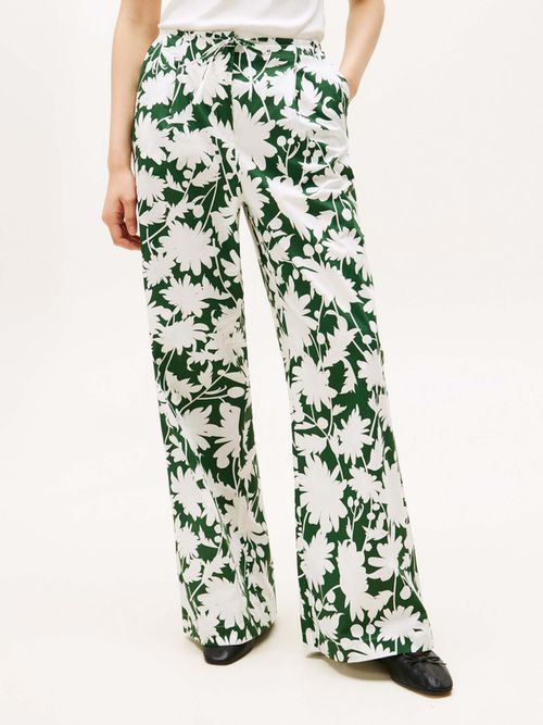 Pantalon-amplio-con-estampado-floral-de-mujer-Tommy-Hilfiger-WW0WW46619-0ID