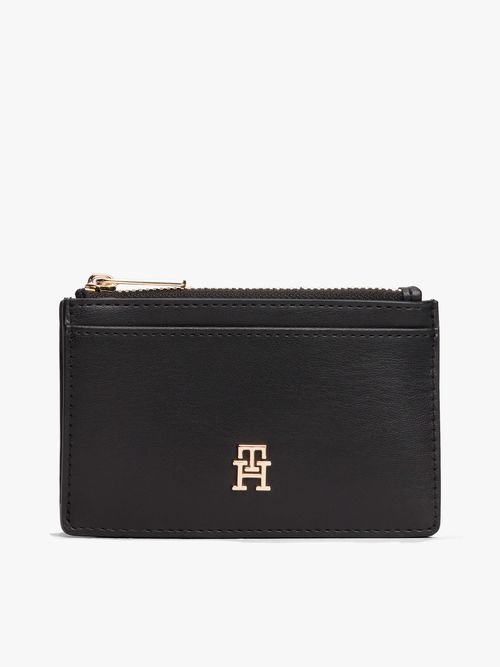 Tarjetero-con-monograma-TH-y-cremallera-de-Mujer-Tommy-Hilfiger-AW0AW17735-BDS