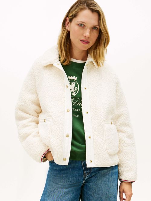 Chamarra-de-peluche-con-bolsillos-frontales-de-Mujer-Tommy-Hilfiger-WW0WW46935-YA8