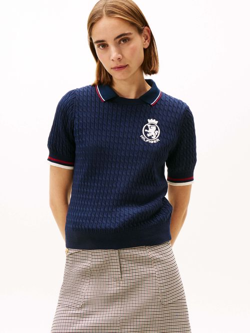 Sueter-de-manga-corta-con-escudo-de-Mujer-Tommy-Hilfiger-WW0WW47299-0ZZ