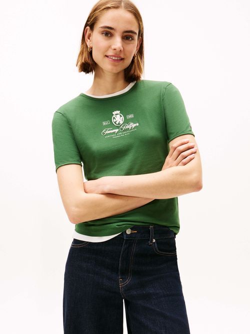 Playera-con-escudo-grafico-de-Mujer-Tommy-Hilfiger-WW0WW47316-LZP