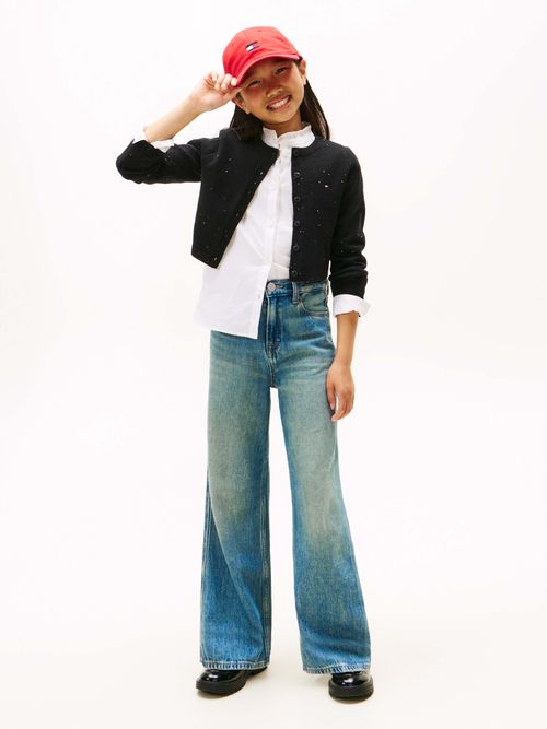 Cardigan-slim-de-punto-con-lentejuelas-de-Nina-Tommy-Hilfiger-KG0KG08852-BDS