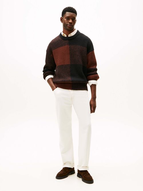 Sueter-en-mezcla-de-lana-de-cuadros-de-Hombre-Tommy-Hilfiger-MW0MW40800-0BR