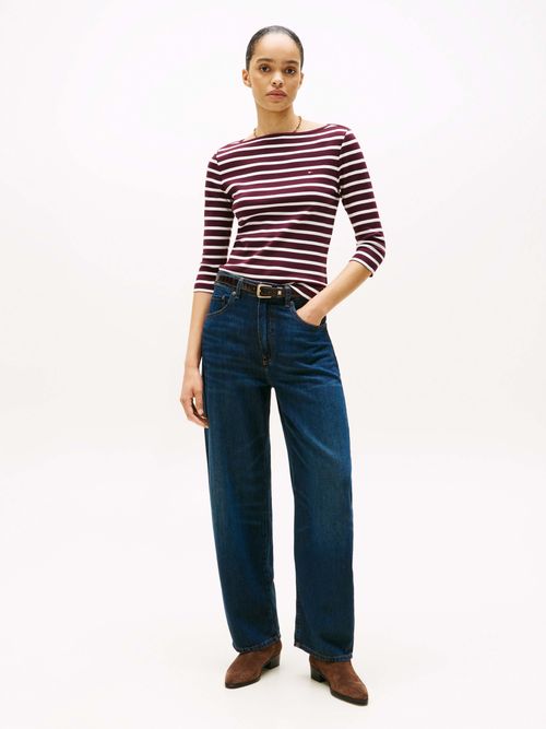 Playera-slim-de-cuello-barco-de-Mujer-Tommy-Hilfiger-WW0WW40589-0E1