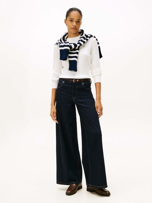 Sueter-de-punto-trenzado-fino-de-Mujer-Tommy-Hilfiger-WW0WW44993-YBL