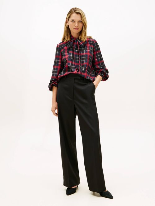 Blusa-de-cuadros-con-lazo-en-el-cuello-de-Mujer-Tommy-Hilfiger-WW0WW46898-0G8