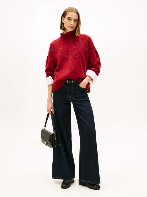 Sueter-amplio-de-punto-de-Mujer-Tommy-Hilfiger-WW0WW47645-XIT