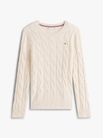 Sueter-de-punto-trenzado-en-lana-suave-de-Mujer-Tommy-Hilfiger-WW0WW43586-ADK