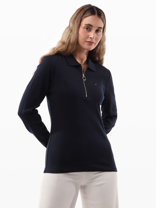 Polo-de-Corte-Slim-con-Logo-Bordado-de-Mujer-Tommy-Hilfiger-76J3175-DW5