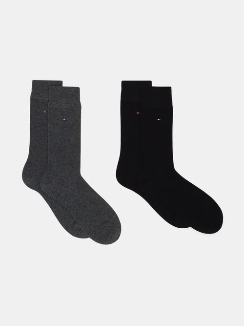 Paquete-de-2-Pares-de-Calcetines-con-Logo-Bordado-de-Hombre-Tommy-Hilfiger-THM243DR06-002