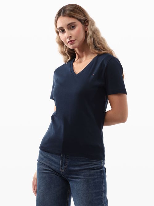 Playera-de-Corte-Slim-con-Logo-Bordado-de-Mujer-Tommy-Hilfiger-WW0WW46003-C1G