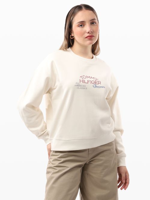 Sudadera-de-Corte-Regular-con-Logo-de-Mujer-Tommy-Hilfiger-WW0WW46943-01V