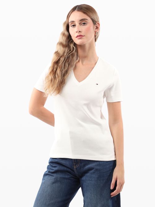 Playera-de-Corte-Slim-con-Logo-Bordado-de-Mujer-Tommy-Hilfiger-WW0WW47134-YBL