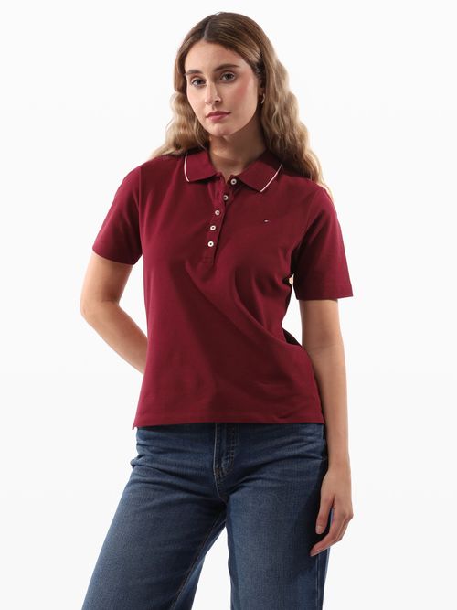 Polo-de-Corte-Regular-con-Logo-Bordado-de-Mujer-Tommy-Hilfiger-WW0WW47193-VLP