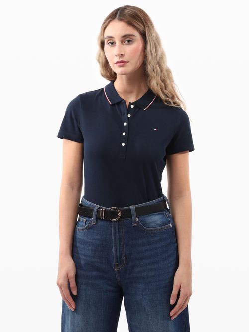 Polo-de-Corte-Slim-con-Logo-Bordado-de-Mujer-Tommy-Hilfiger-WW0WW47195-C1G