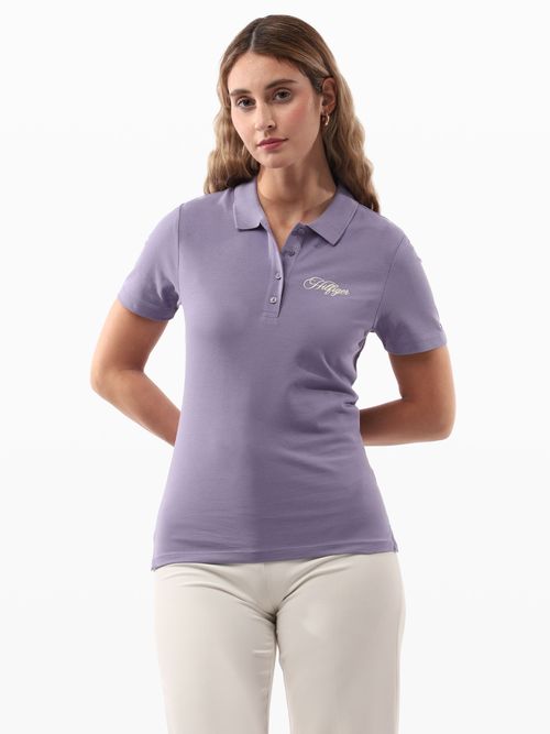 Polo-de-Corte-Regular-con-Firma-Bordada-de-Mujer-Tommy-Hilfiger-WW0WW47312-W0G
