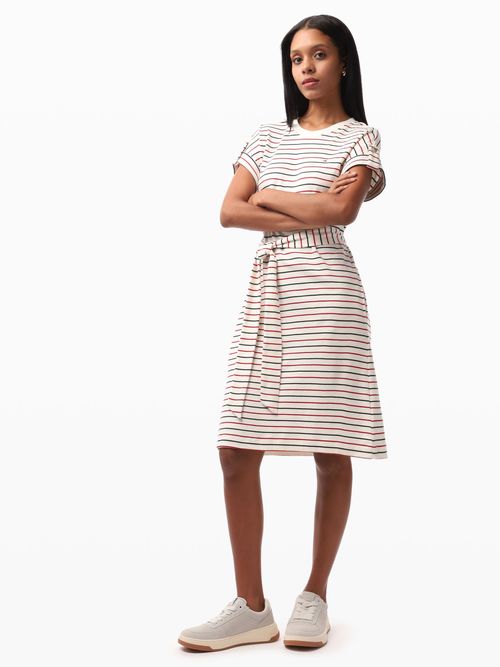 Vestido-de-Corte-Slim-con-Cuello-Redondo-de-Mujer-Tommy-Hilfiger-WW0WW47420-0AM