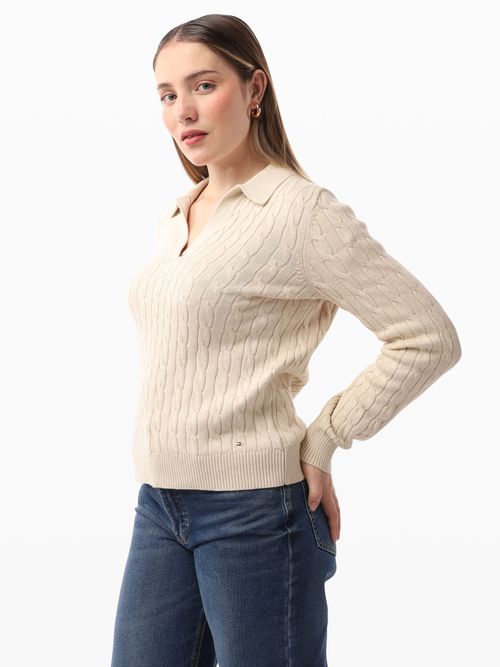 Sueter-de-Corte-Regular-con-Cuello-Camisero-de-Mujer-Tommy-Hilfiger-XW06525-AFA