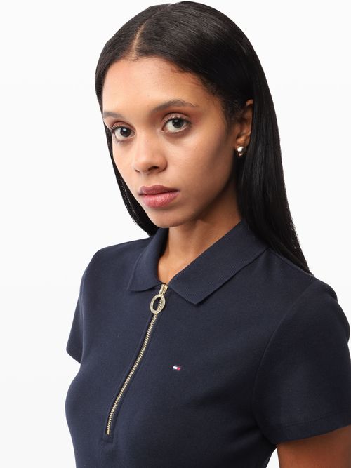 Vestido-de-Corte-Slim-con-Logo-Bordado-de-Mujer-Tommy-Hilfiger-76J5094-DW5