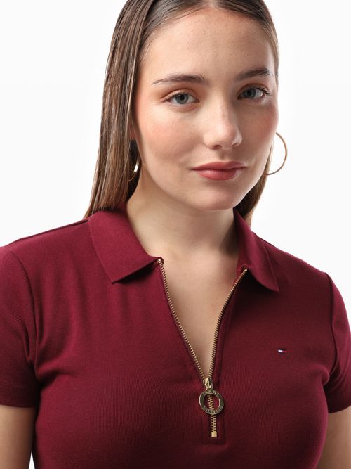 Vestido-de-Corte-Slim-con-Logo-Bordado-de-Mujer-Tommy-Hilfiger-76J5094-VLP