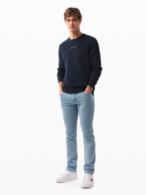 Sueter-de-Corte-Slim-con-Logo-Bordado-de-Hombre-Tommy-Jeans-DM0DM21655-C1G