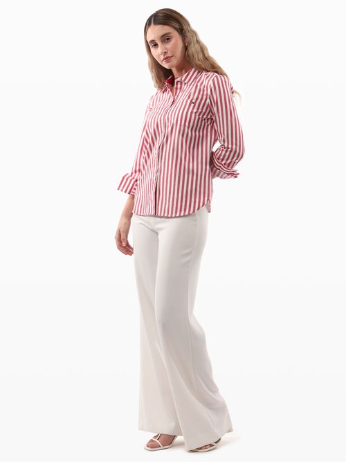 Camisa-de-Corte-Regular-con-Logo-de-Mujer-Tommy-Hilfiger-WW0WW45059-0EX