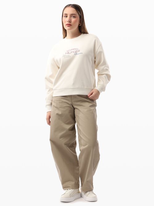 Sudadera-de-Corte-Regular-con-Logo-de-Mujer-Tommy-Hilfiger-WW0WW46943-01V