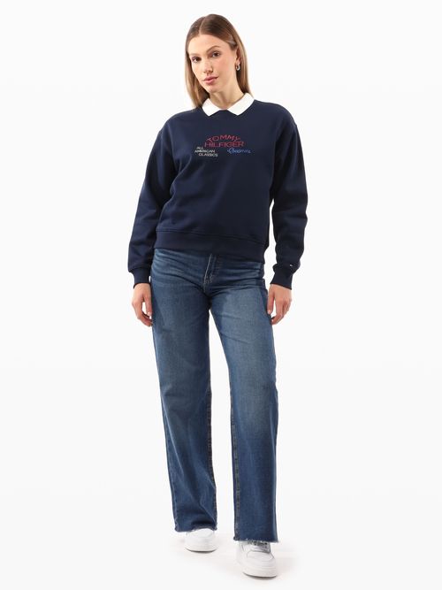 Sudadera-de-Corte-Regular-con-Logo-de-Mujer-Tommy-Hilfiger-WW0WW46943-0ZQ