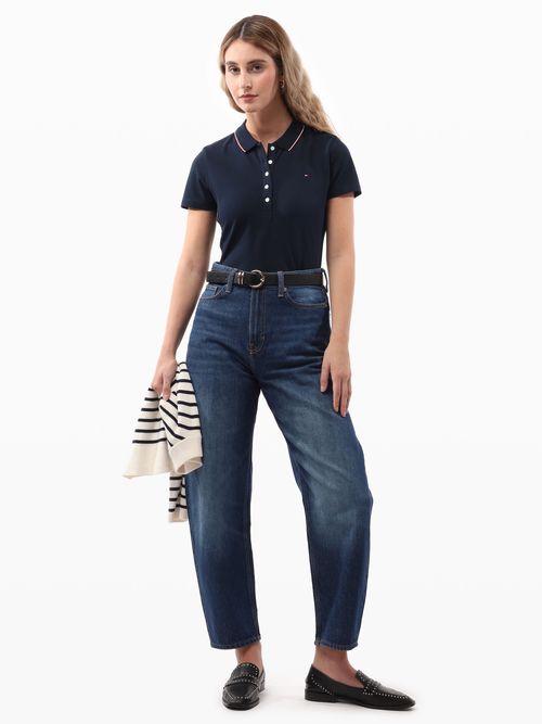 Polo-de-Corte-Slim-con-Logo-Bordado-de-Mujer-Tommy-Hilfiger-WW0WW47195-C1G