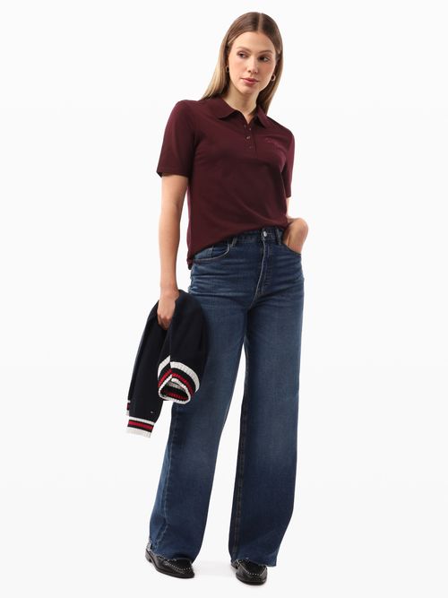 Polo-de-Corte-Regular-con-Firma-Bordada-de-Mujer-Tommy-Hilfiger-WW0WW47313-XIH