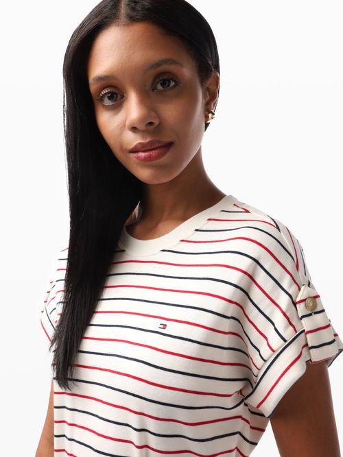 Vestido-de-Corte-Slim-con-Cuello-Redondo-de-Mujer-Tommy-Hilfiger-WW0WW47420-0AM