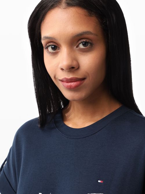 Vestido-de-Corte-Slim-con-Cuello-Redondo-de-Mujer-Tommy-Hilfiger-WW0WW47420-C1G