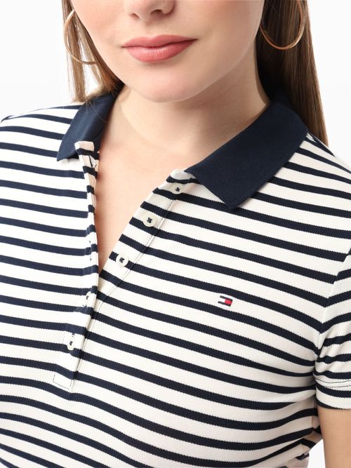 Vestido-de-Corte-Slim-con-Franjas-de-Mujer-Tommy-Hilfiger-WW0WW48046-0Y7