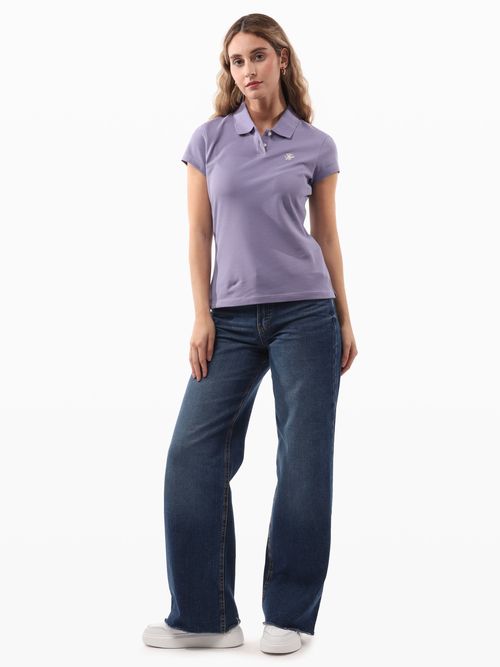 Polo-de-Corte-Slim-con-Monograma-Bordado-de-Mujer-Tommy-Hilfiger-WW0WW48271-W0G