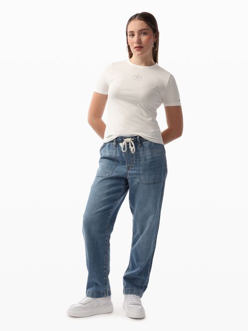 Jeans-de-Corte-Recto-con-Tiro-Medio-de-Mujer-Tommy-Hilfiger-XW05228-8KB