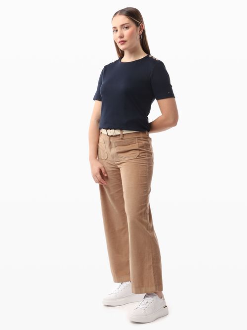 Blusa-de-Corte-Regular-con-Acabado-Liso-de-Mujer-Tommy-Hilfiger-XW05471-DW5