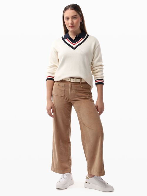 Sueter-de-Corte-Regular-con-Franjas-Distintivas-de-Mujer-Tommy-Hilfiger-XW06079-YBI