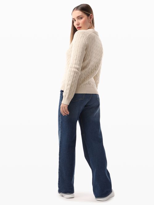 Sueter-de-Corte-Regular-con-Cuello-Camisero-de-Mujer-Tommy-Hilfiger-XW06525-AFA