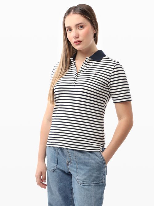 Polo-de-Corte-Regular-con-Logo-de-Mujer-Tommy-Hilfiger-WW0WW47193-0Y7