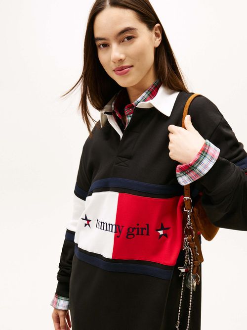 Playera-Tipo-Polo-Rugby-Tommy-Girl-De-Mujer-Tommy-Jeans-DW0DW22510-BDS